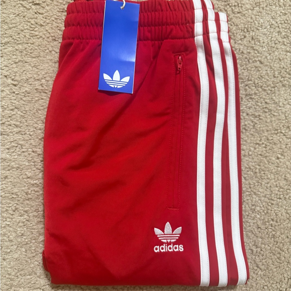 Adidas Originals Firebird Red Adicolor Classics Track Pants IJ7057 Men Size M - Picture 2 of 9